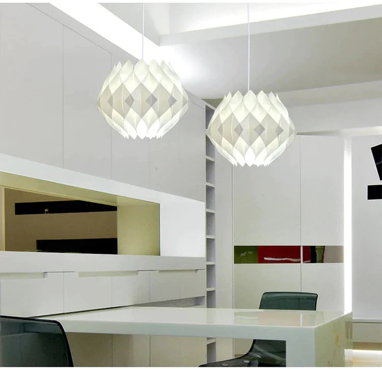Diy Puzzle Pendant Lamp E27 Pendant Light Cafe Living Room Restaurant Ceiling Decoration Led Hanging