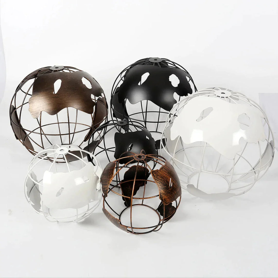 Nordic Led Globe Pendant Lamp Iron Black / White Cafe Living Room Bar Office Ceiling Children