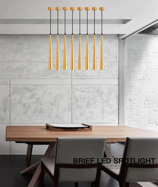 Dimmable Cob Cone Led Modern Pendant Light Aluminum&Metal Home7W /12W Hang Lamp Dining/Living Room