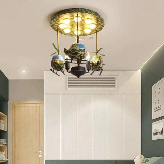 Chandeliers For Bedroom Room Bear Lamp 3/5/6 Heads Decorative Lampshade Baby Child With Remote