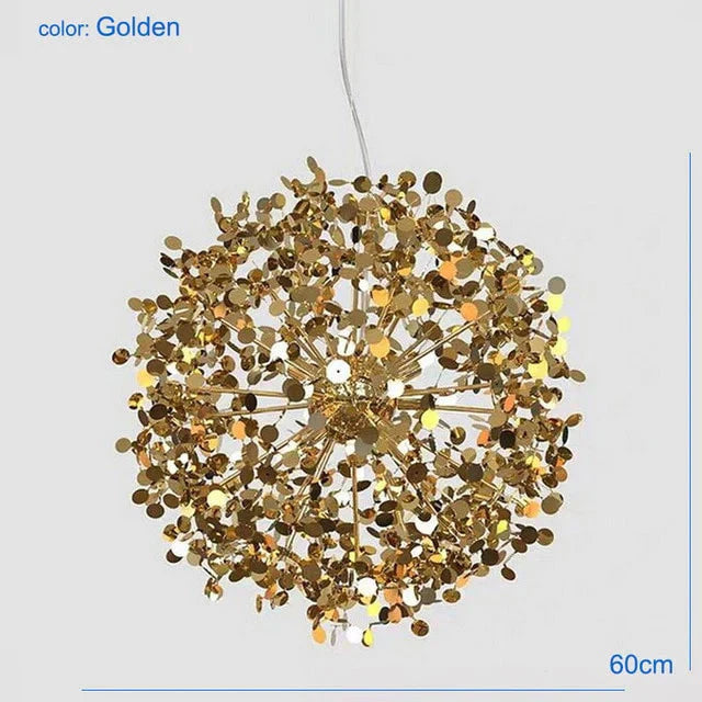Pendant Light Stainless Steel Shade Dining Room Led Lamps Foyer Modern Golden Lighting Restaurant