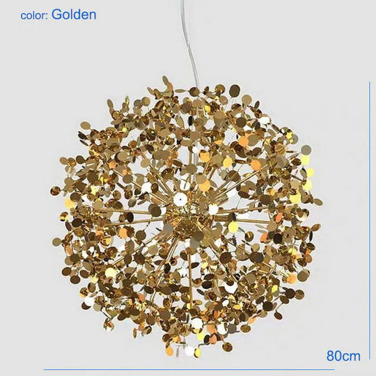 Pendant Light Stainless Steel Shade Dining Room Led Lamps Foyer Modern Golden Lighting Restaurant