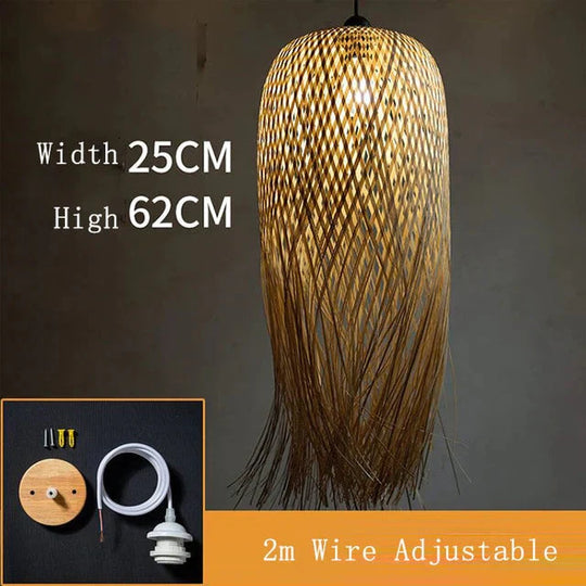 Chinese Bamboo Pendant Lights Led Hang Lamps For Home Luminaire Design Japanese Loft Hanging Lustre