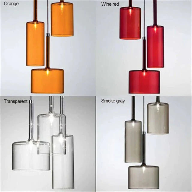 Modern Colorful Single Head/Three Heads Glass Pendant Lights G4 Led Lliving Room Bedroom Restaurant