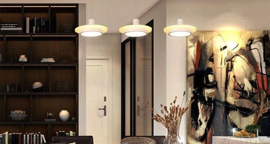 White Coffee Black Pendant Lights For Dining Living Room Simple Lighting Acrylic Lamps Luminaire