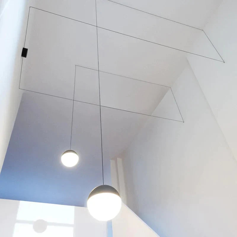 Bedside Modern Pendant Lamp Led Wire Suspension Lights Chandelier Loft Decor Kitchen Island Glass