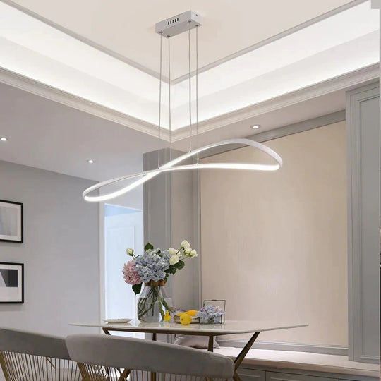 Modern Led Pendant Lights For Dining Room Kitchen Home Deco Lamp Matte Black/White Finished