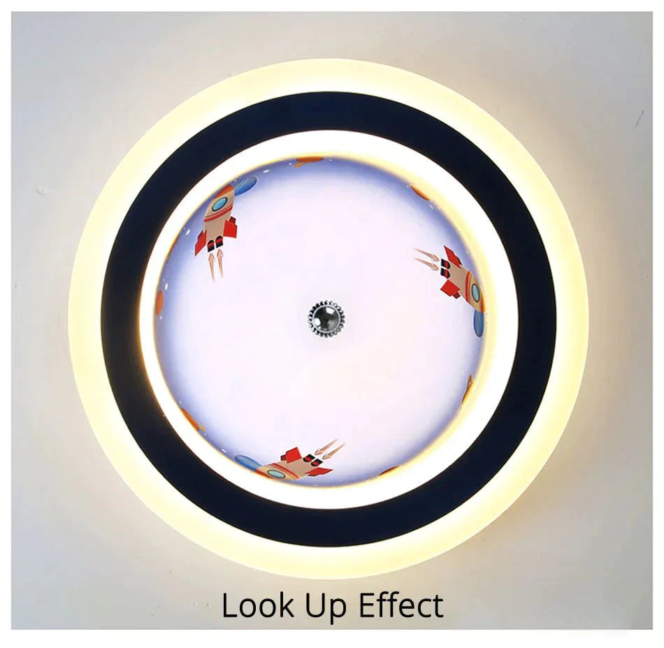 Ceiling Lamp Girl Bedroom Boy Child Eye Protection Led Simple Modern Creative Cartoon Room Rotating