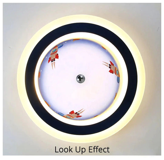 Ceiling Lamp Girl Bedroom Boy Child Eye Protection Led Simple Modern Creative Cartoon Room Rotating