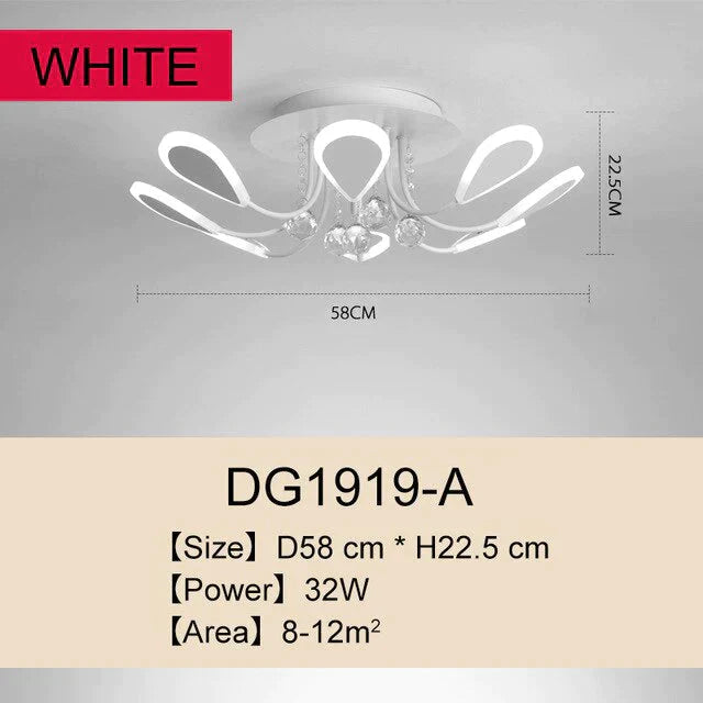 Luxury Creative Led Crystal Pendant Lights Black Dining Room Lamp Dimmable Home Lighting For Living