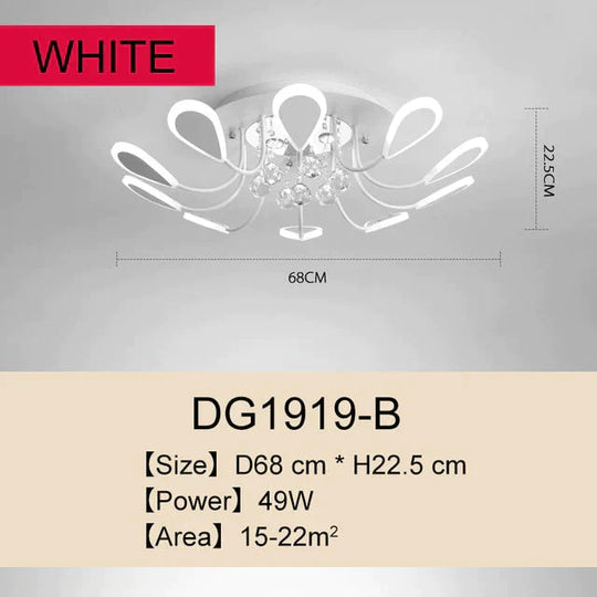 Luxury Creative Led Crystal Pendant Lights Black Dining Room Lamp Dimmable Home Lighting For Living