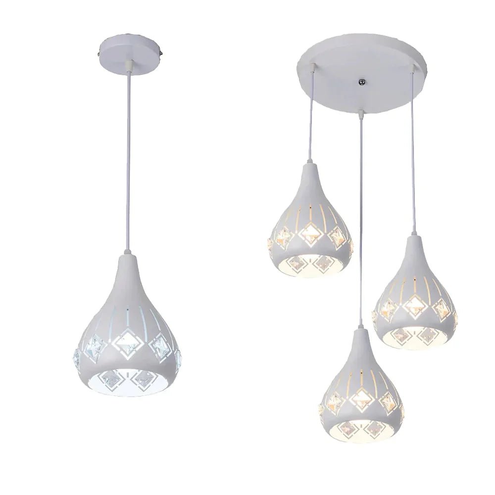 Led Crystal Hanging Light E26 E27 Pendant Cord Loft Lamps For Living Room Aisle Corridor Kitchen