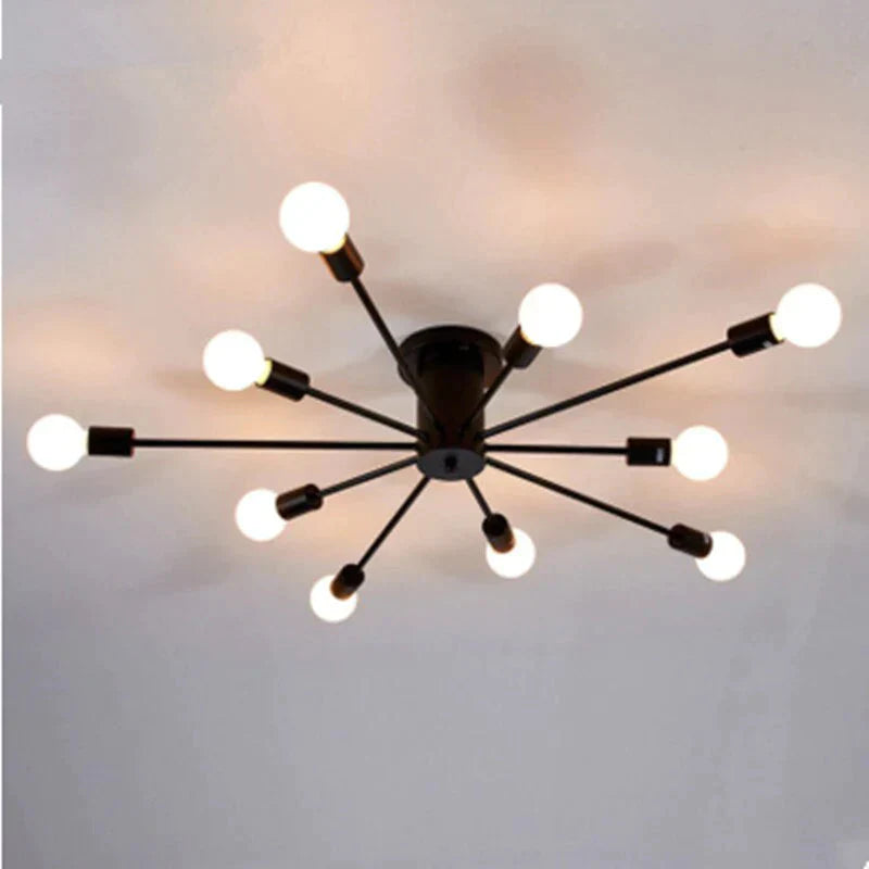 Personality Children’s Room Lamp Creative Led Pendant Modern Minimalist Living Study Lamps 10 Black