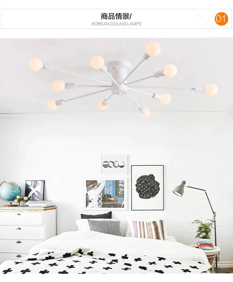 Personality Children’s Room Lamp Creative Led Pendant Modern Minimalist Living Study Lamps