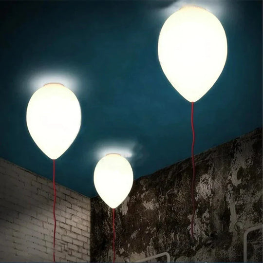 Nordic Milk White Balloon Pendant Lighting Fancy Creative Bedroom Children’s Room Decor Lamp