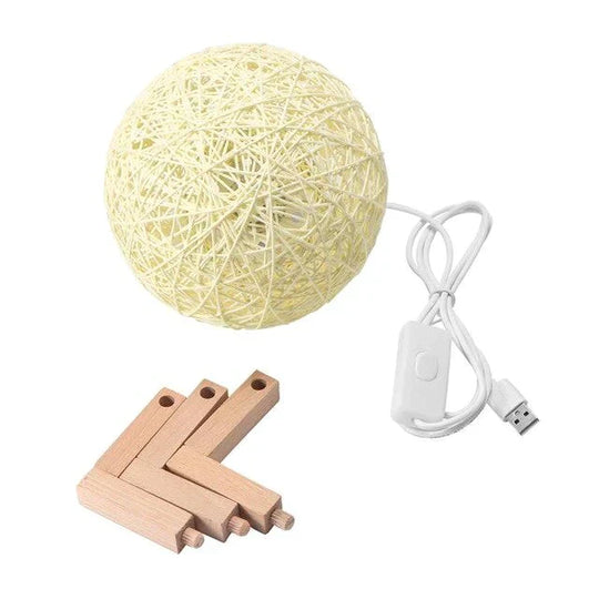 Projection Lamp Romantic Star Night Light Rattan Ball Table Usb Charging Sepak Takraw For Home