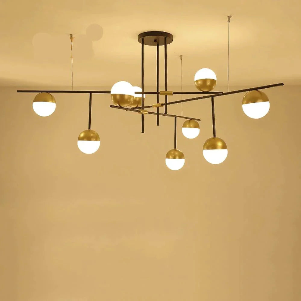Led E27 Postmodern Iron Glass Gold Black White Luminaire Lampen Pendant Lights.led Light.pendant