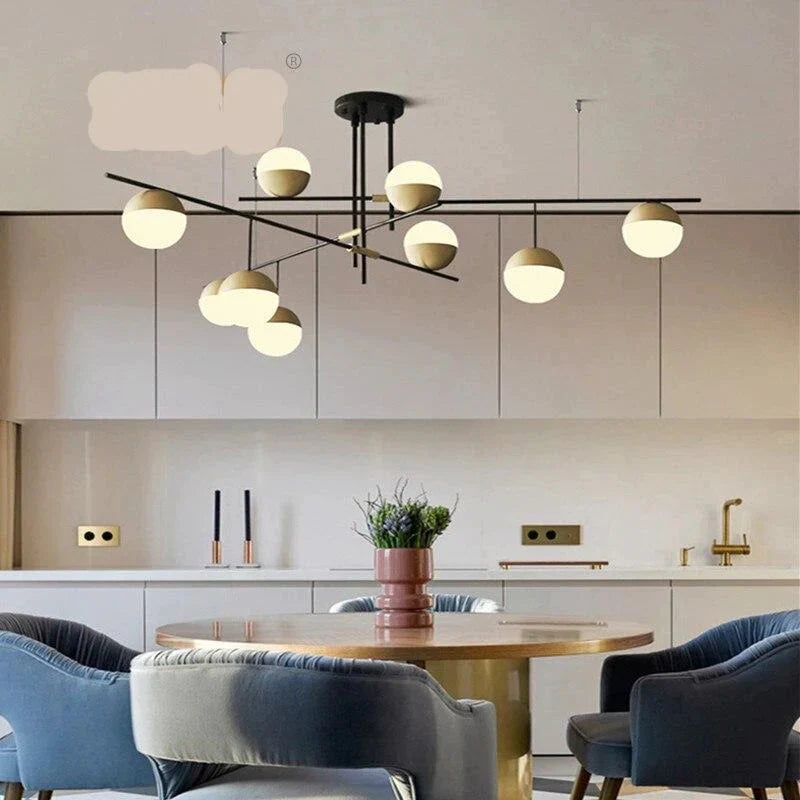 Led E27 Postmodern Iron Glass Gold Black White Luminaire Lampen Pendant Lights.led Light.pendant