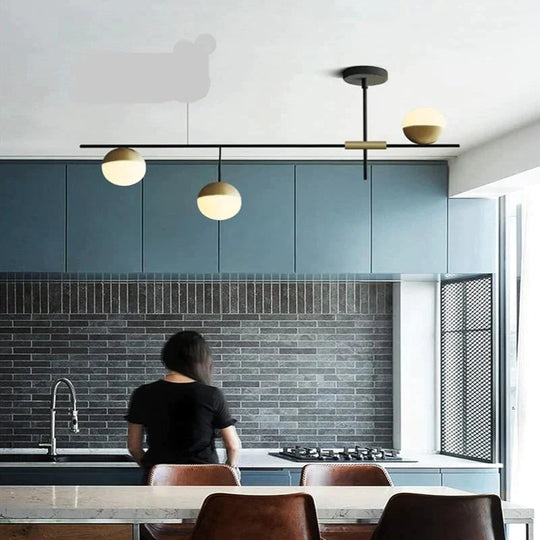 Led E27 Postmodern Iron Glass Gold Black White Luminaire Lampen Pendant Lights.led Light.pendant
