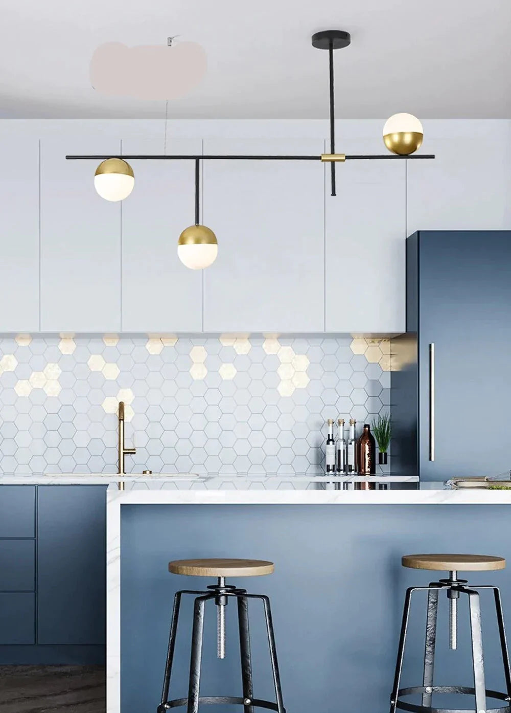 Led E27 Postmodern Iron Glass Gold Black White Luminaire Lampen Pendant Lights.led Light.pendant