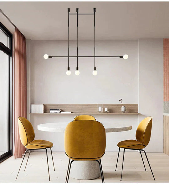 Modern Iron Pendant Light Northern Europe Creative Branches Hanging Lamp Loft Luminarias Industrial