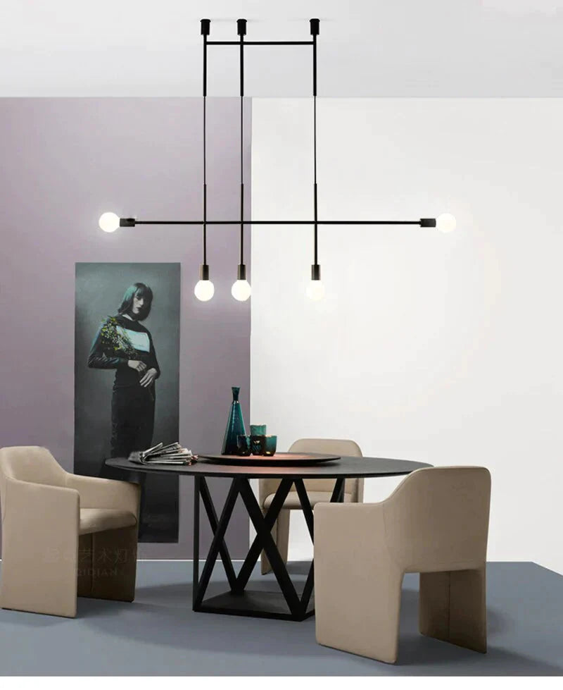 Modern Iron Pendant Light Northern Europe Creative Branches Hanging Lamp Loft Luminarias Industrial