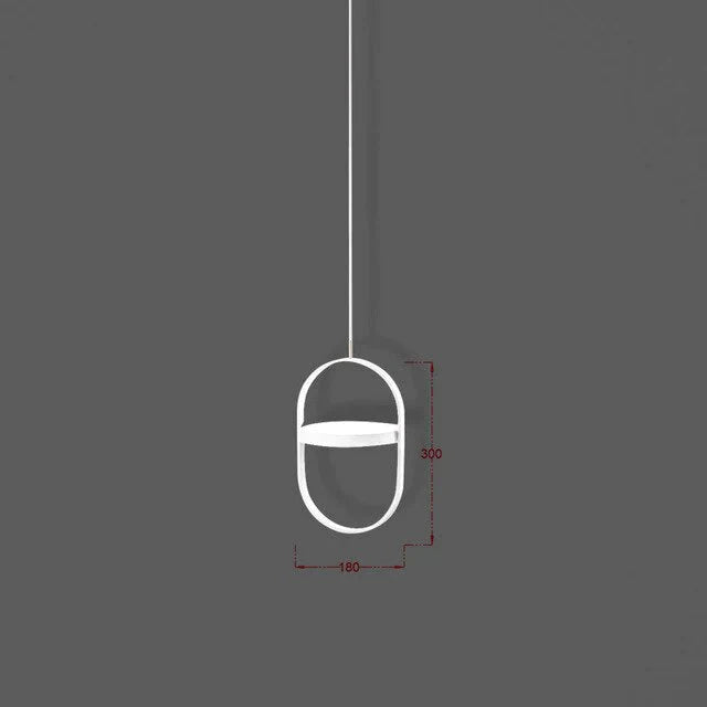 Nordic Modern Geometry Simple Rotary Pendant Lights Designer Luminarias Circular Hanging Lamp Bar