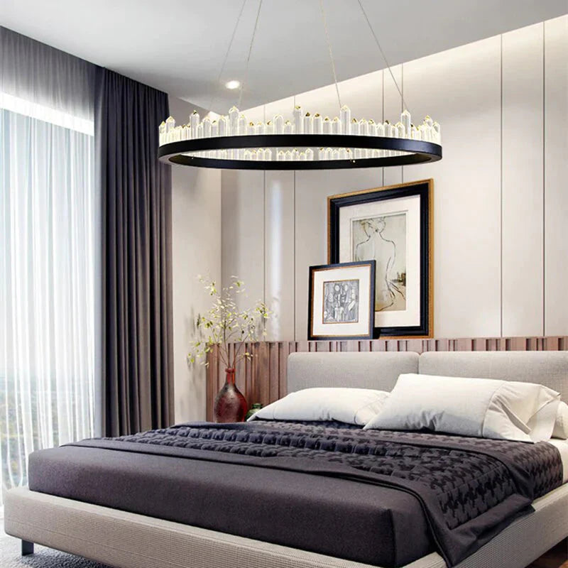 Modern Chandelier Lustre Led Living Room Crystal Lamp Hotel Villa Exhibition Hall Art Decoration