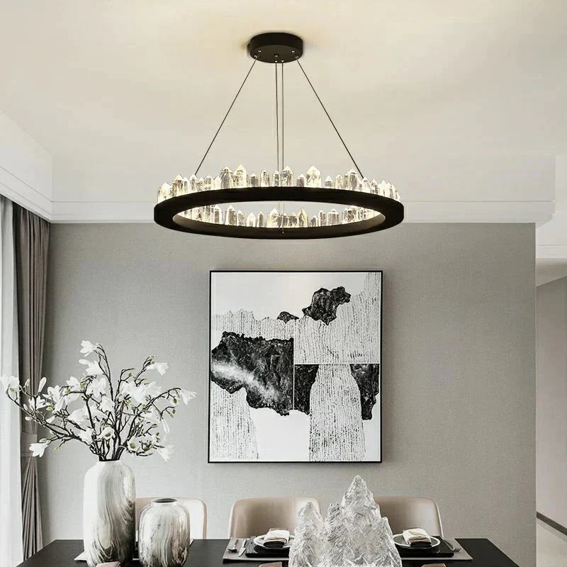 Modern Chandelier Lustre Led Living Room Crystal Lamp Hotel Villa Exhibition Hall Art Decoration