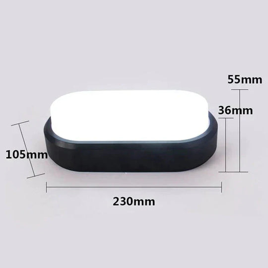 12W 15W Led Waterproof Ceiling Lights Ultra - Thin Elliptic Lamps For Balcony Living Room Kitchen