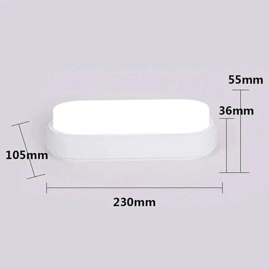 12W 15W Led Waterproof Ceiling Lights Ultra - Thin Elliptic Lamps For Balcony Living Room Kitchen