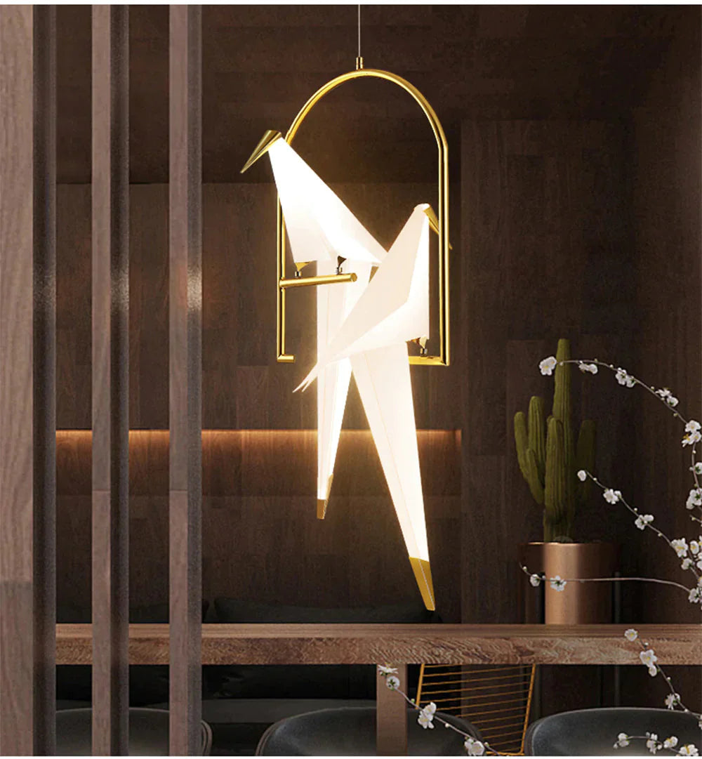 Nordic Perch Pendent Light Lamp Postmodern Creative Personality Bird Bedroom Bedside Balcony