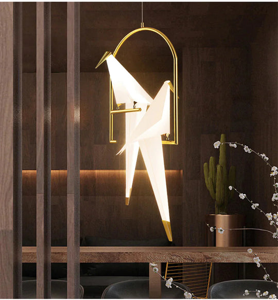 Nordic Perch Pendent Light Lamp Postmodern Creative Personality Bird Bedroom Bedside Balcony