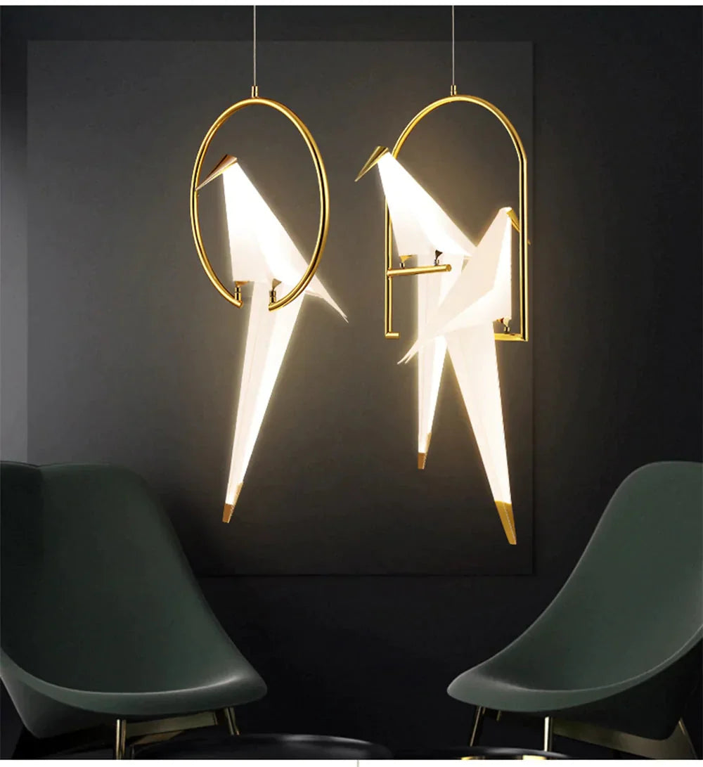 Nordic Perch Pendent Light Lamp Postmodern Creative Personality Bird Bedroom Bedside Balcony