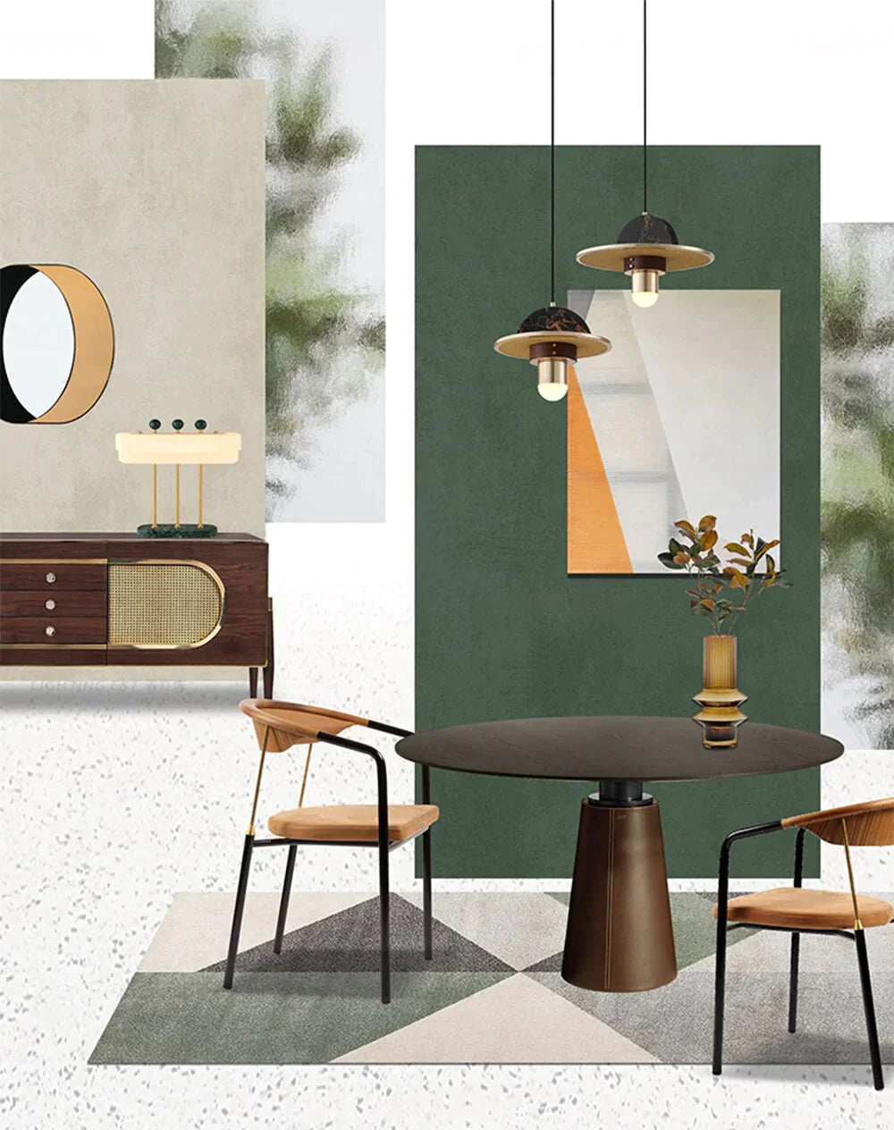 Nordic Pendant Lamp Light Luxury Bedside Lights Hanging Lighting Restaurant Bar Teahouse Hall