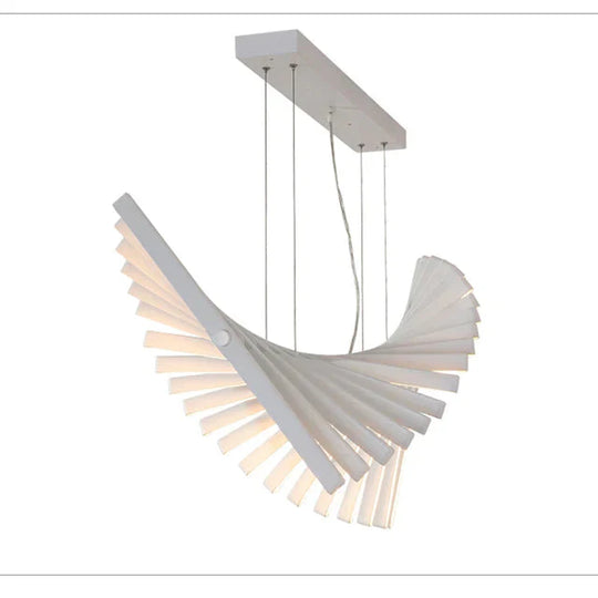 Creative Pendant Light Modern Fishbone Hanging Lamp For Bedroom Restaurant Office Minimalist