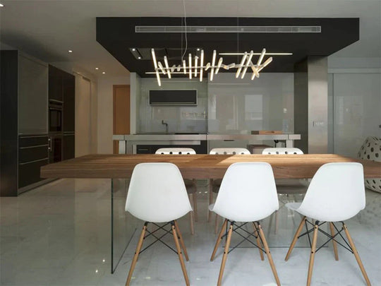 Creative Pendant Light Modern Fishbone Hanging Lamp For Bedroom Restaurant Office Minimalist