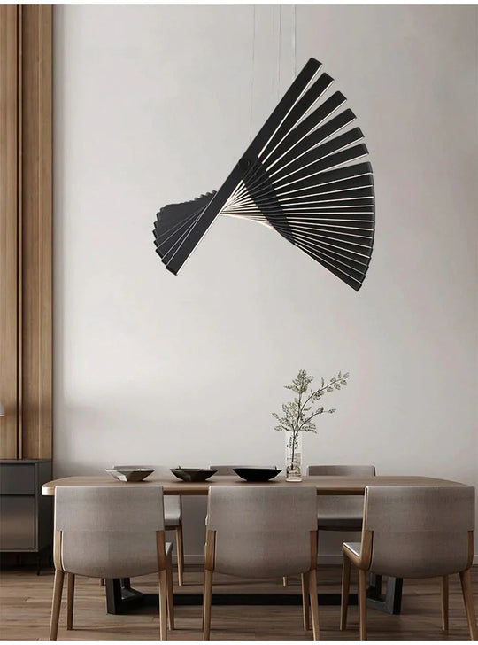 Creative Pendant Light Modern Fishbone Hanging Lamp For Bedroom Restaurant Office Minimalist