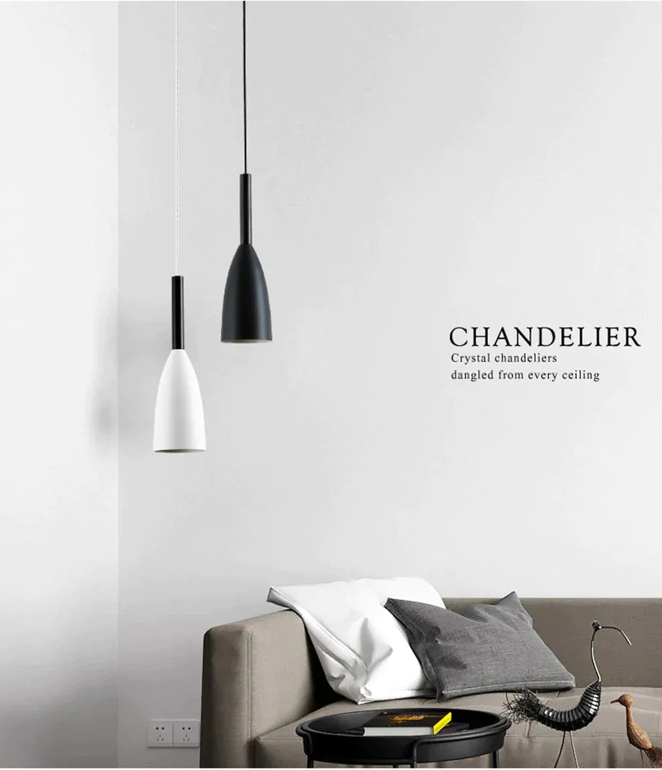 Nordic Simple Pendant Light E27 Led Modern Led Hanging Lamp For Bedroom Living Room Lobby