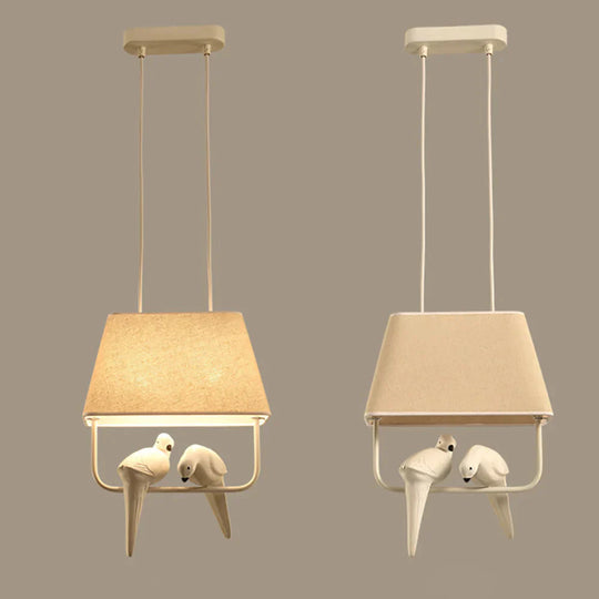 Cloth Pendant Lamp Modern Creative Bird Fixture Home Hanging Lights For Bedroom Cafe Hotel