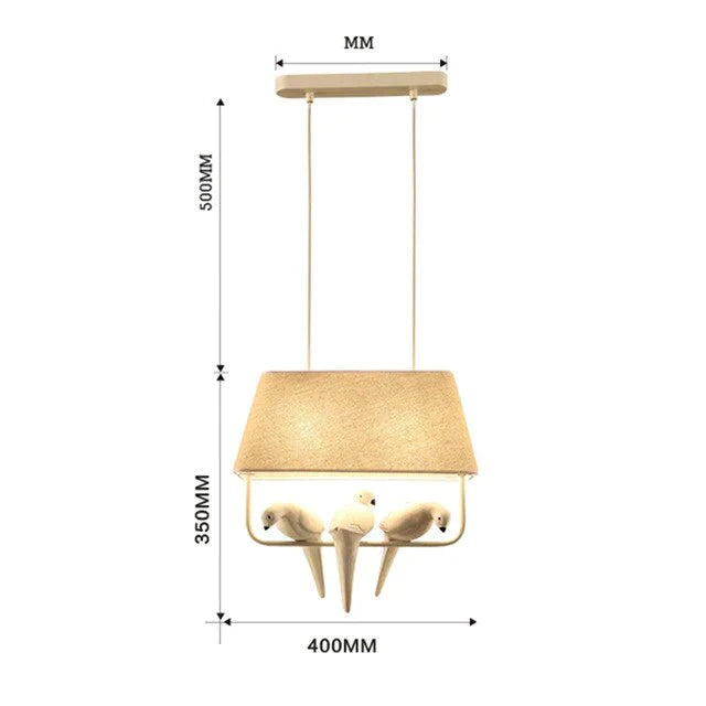 Cloth Pendant Lamp Modern Creative Bird Fixture Home Hanging Lights For Bedroom Cafe Hotel