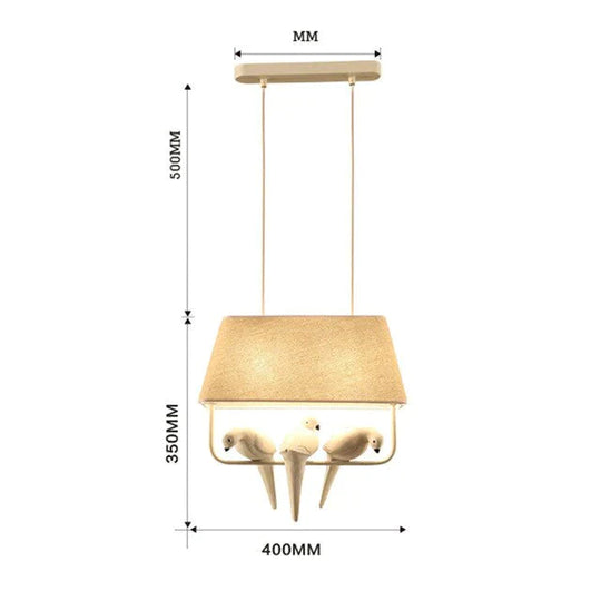 Cloth Pendant Lamp Modern Creative Bird Fixture Home Hanging Lights For Bedroom Cafe Hotel