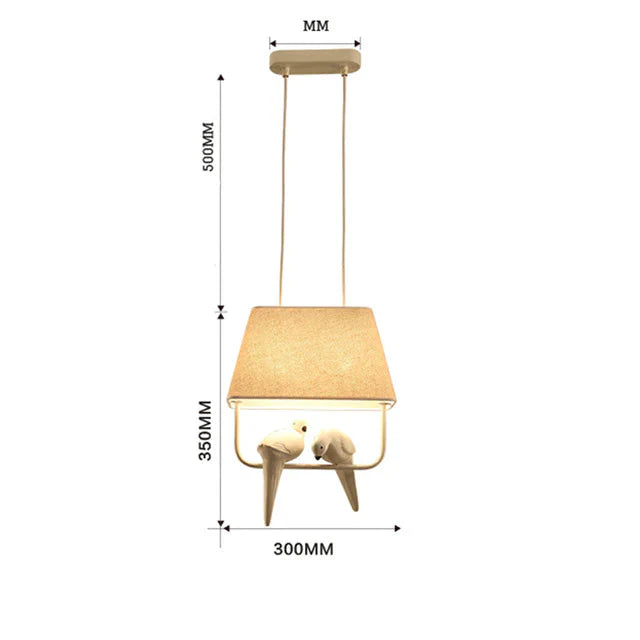 Cloth Pendant Lamp Modern Creative Bird Fixture Home Hanging Lights For Bedroom Cafe Hotel