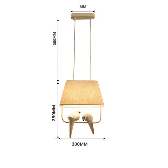 Cloth Pendant Lamp Modern Creative Bird Fixture Home Hanging Lights For Bedroom Cafe Hotel
