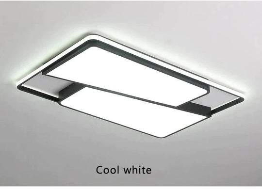 Black Frame Modern Led Ceiling Light For Living Room Bedroom Dining Room Chandelier Lamp Luminaires