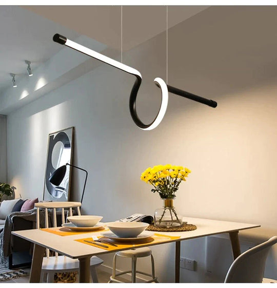 Blue Time Led Pendant Light For Home Modern Ceiling Lamp Dining Room Kitchen Living Hanging