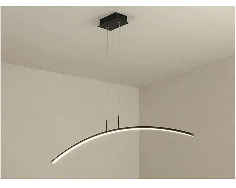 120Cm Black&White Modern Led Pendant Light For Dining Room Kitchen Living Luminaires Home Ceiling