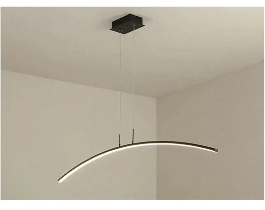 120Cm Black&White Modern Led Pendant Light For Dining Room Kitchen Living Luminaires Home Ceiling