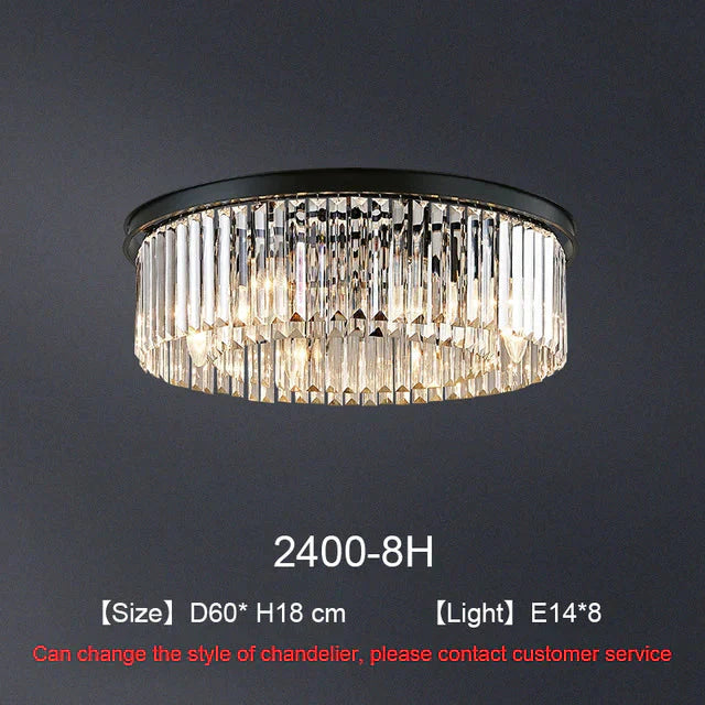 Modern Crystal Pendant Lights Industrial Retro Home Lamp For Living Room Kids Bedroom Dining Table