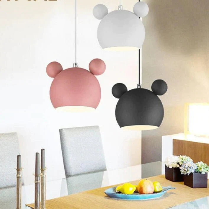 Pendant Lights Nordic Macaron Wrought Iron Personality Cute Lighting Cartoon Corridor Bedroom